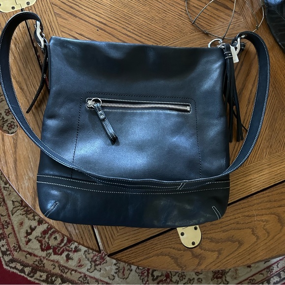 Vintage Coach Legacy Black Leather Shoulder Bag - Picture 2 of 14